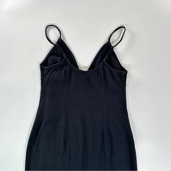 Intimately Free People Ribbed Bodycon Midi Dress Black M - Picture 11 of 16